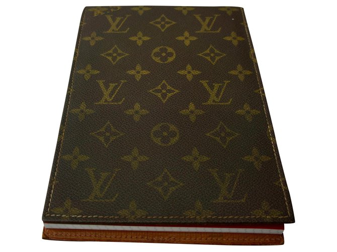 Louis Vuitton notepad cover Dark brown Cloth  ref.162158