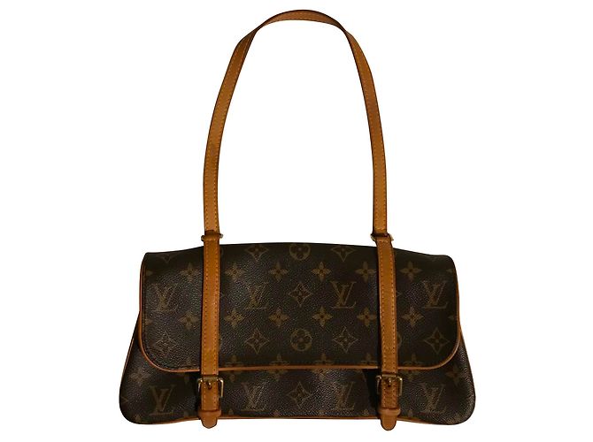 Borsa Louis Vuitton marrone rossiccio MM