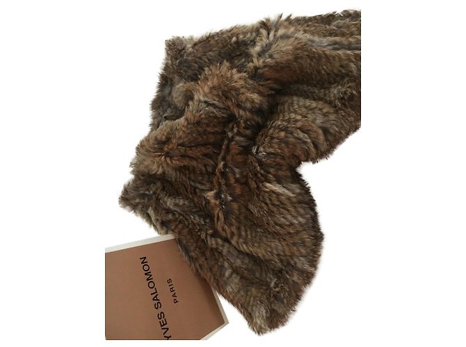 Collo di pelliccia yves salomon Marrone chiaro