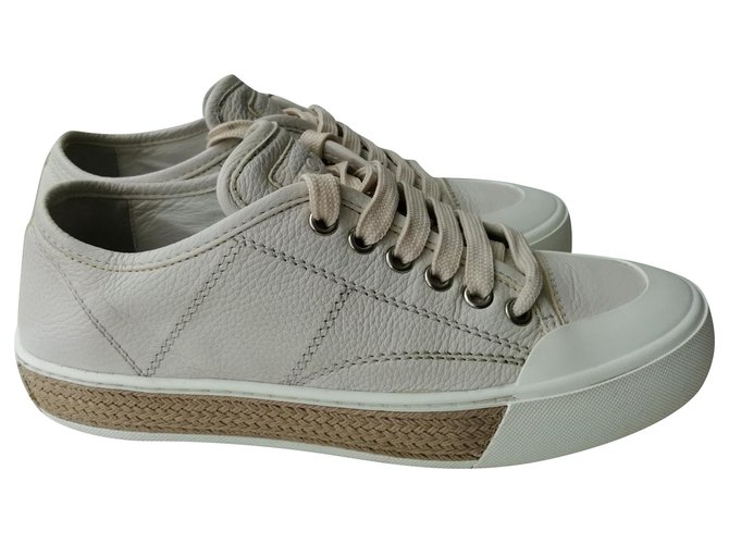 Tod's Sneakers Beige Leather  ref.162341