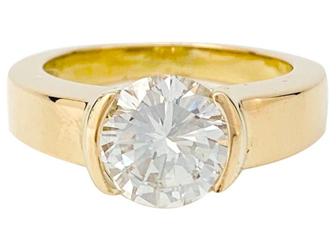 inconnue Anello in oro giallo, Diamants 2,09 cts G / VVS1. Diamante  ref.162347
