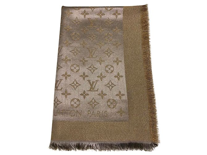 Louis Vuitton Italia Grau Seide Polyester Wolle