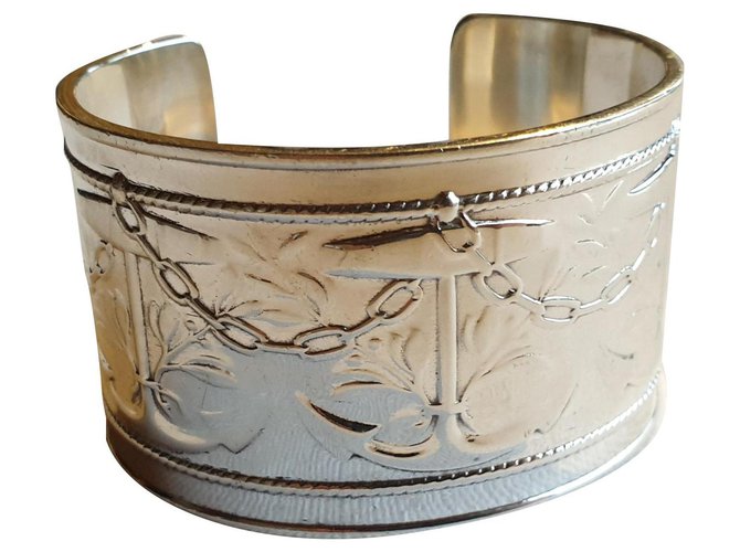 Tiffany & Co Anchor cuff Silvery Silver  ref.162404