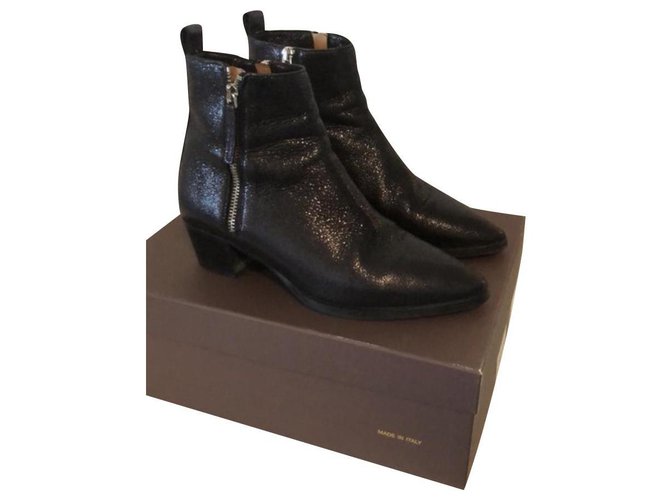 Autre Marque Cowboy boots Black Leather  ref.162443