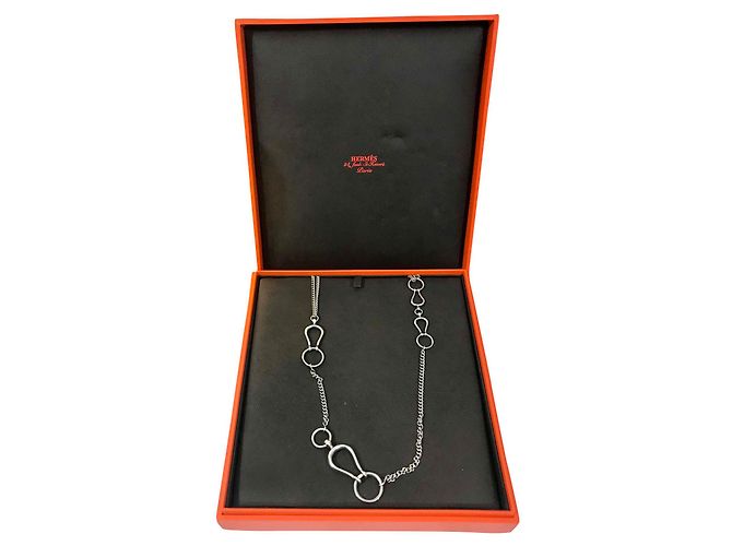 Collar largo arabesco Hermès Plata Plata