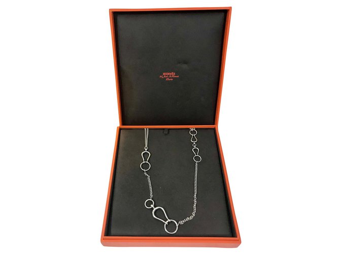 Arabesque lange Halskette Hermès Silber Geld  ref.162537