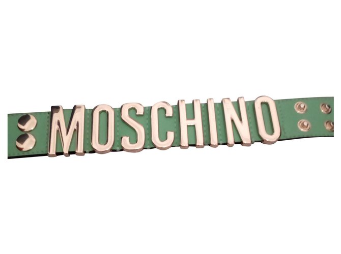 Moschino Leather bracelet Green  ref.162642