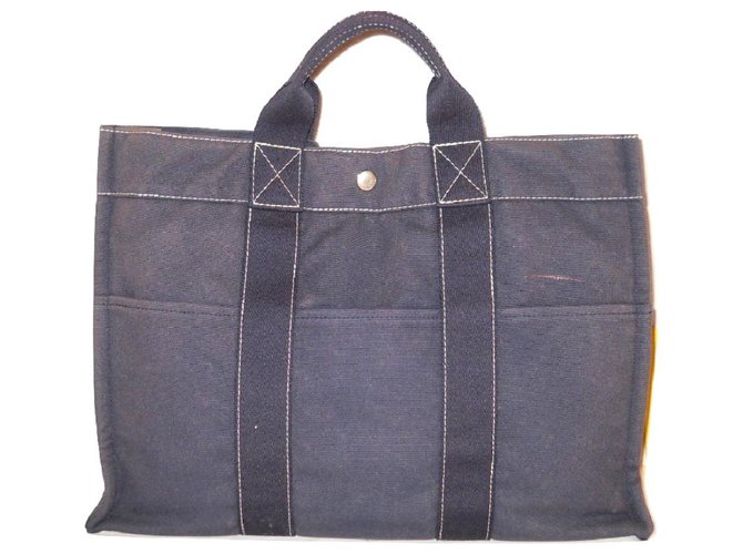 Hermès HERMES vintage sac Toto Coton Gris  ref.162692