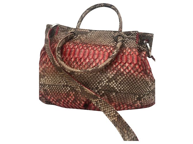 Autre Marque Python Print Handbag