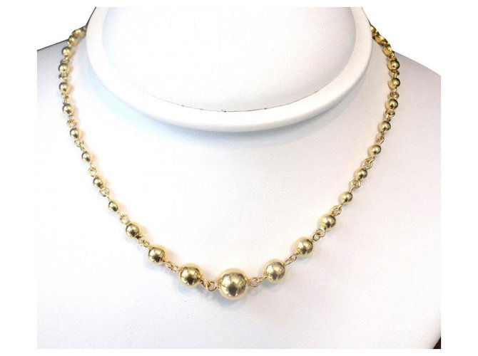 Autre Marque Authentic Marseillais necklace - GOLD pearls Golden Yellow gold  ref.162779