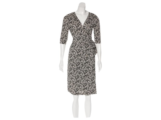Dvf Black And White Wrap Dress Hot Sale ...