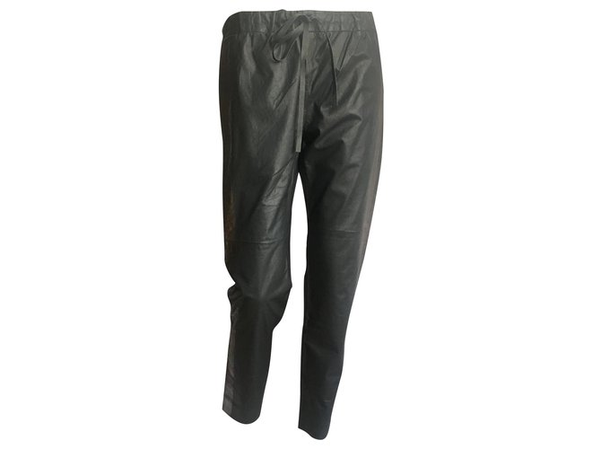 Autre Marque Pants, leggings Khaki Leather  ref.162831