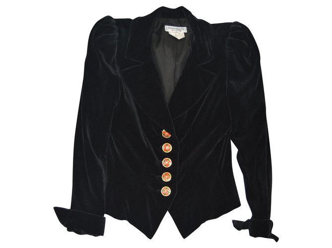 Yves Saint Laurent Velvet jacket Black  ref.162832