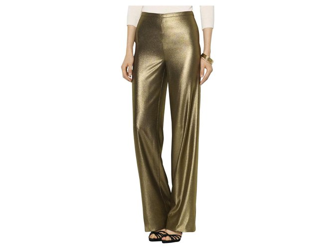 Ralph Lauren calça, leggings Dourado Poliéster  ref.162896