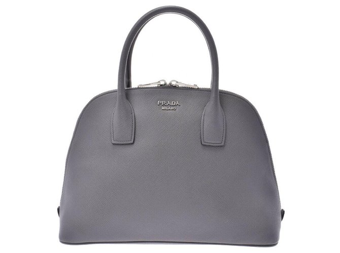 Prada Prada ALMA Handbags Leather Grey 