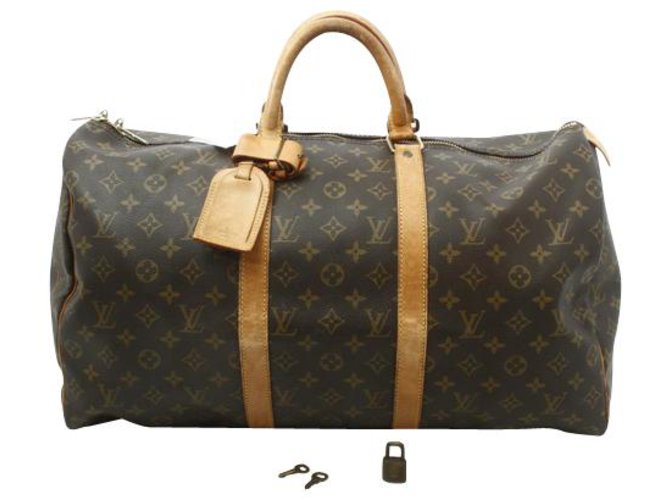 Louis Vuitton Keepall 50 Brown Cloth  ref.163110