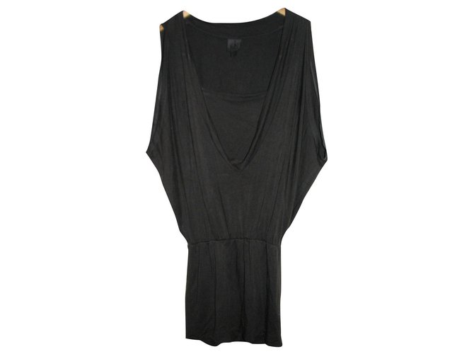 Calvin Klein Mini robe tunique Viscose Elasthane Gris  ref.163361