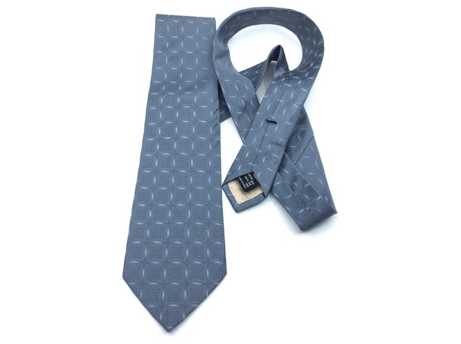 Gucci gravata de seda Azul Cinza  ref.163418