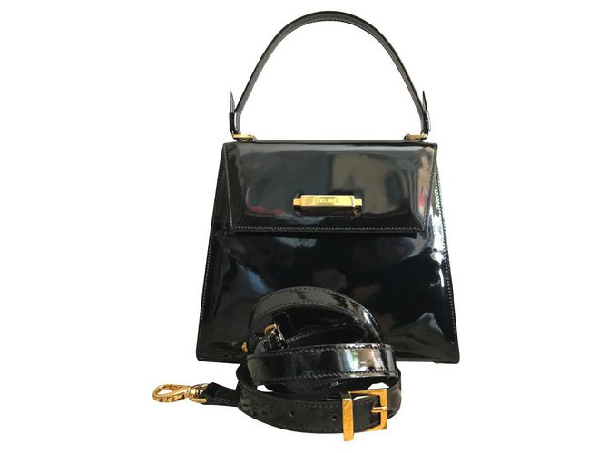 Céline Handbags Black Patent leather  ref.163432