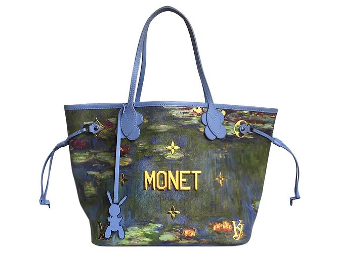 Colección Louis Vuitton Masters Neverfull Monet Multicolor Dorado Azul claro
