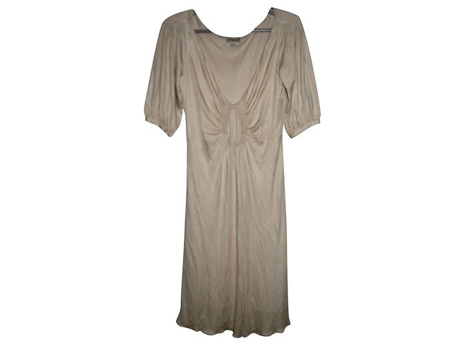 Temperley London silk dress golden cream
