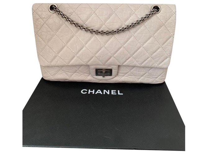 Chanel 2.55 Grey Leather  ref.163543
