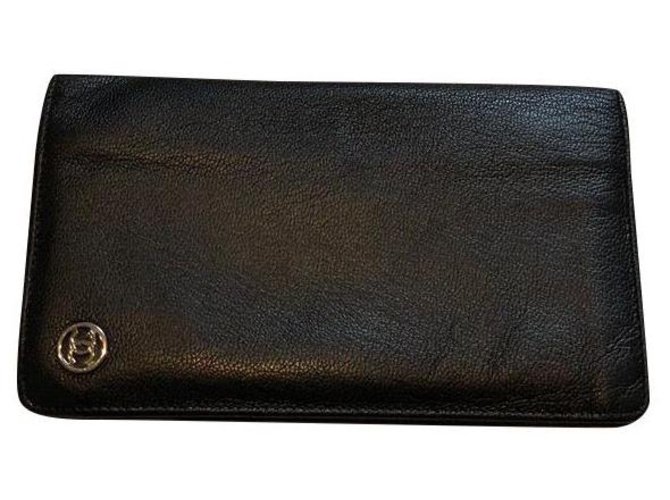 Chanel Black Leather  ref.163549