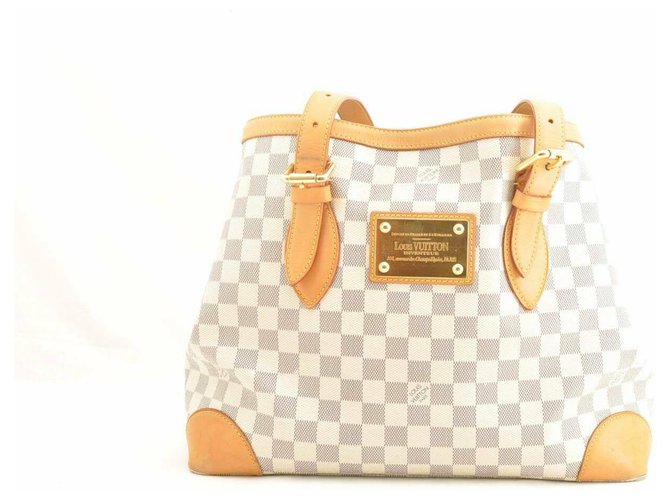 Louis Vuitton Damier Azur Hampstead MM N51206 White Cloth ref.870638 - Joli  Closet