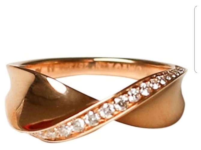 OMEGA Aqua Swing TDD-Ring 53 Gold 18K und Diamanten Golden Roségold  ref.163682