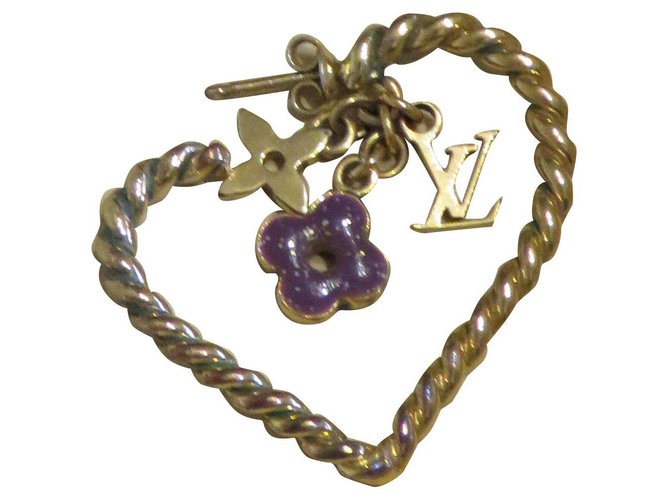 Louis Vuitton LV earring Golden  ref.163683