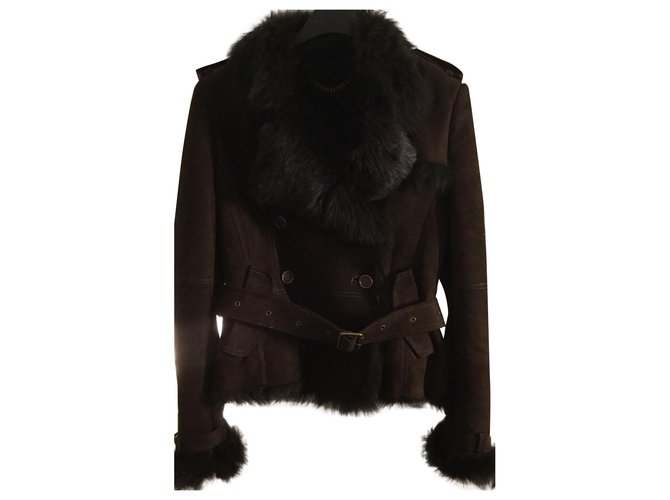 Burberry Jackets Brown Fur  ref.163701