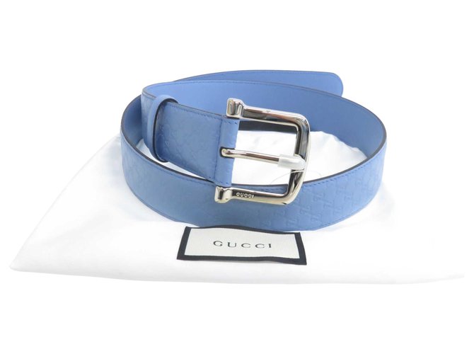 GUCCI Cintura Blu Pelle  ref.163723