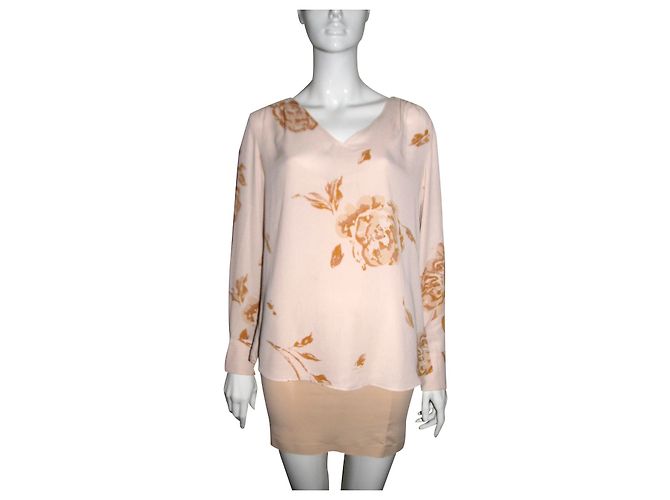 Rachel Zoe Tunika Bluse Pfirsich Polyester Angeln