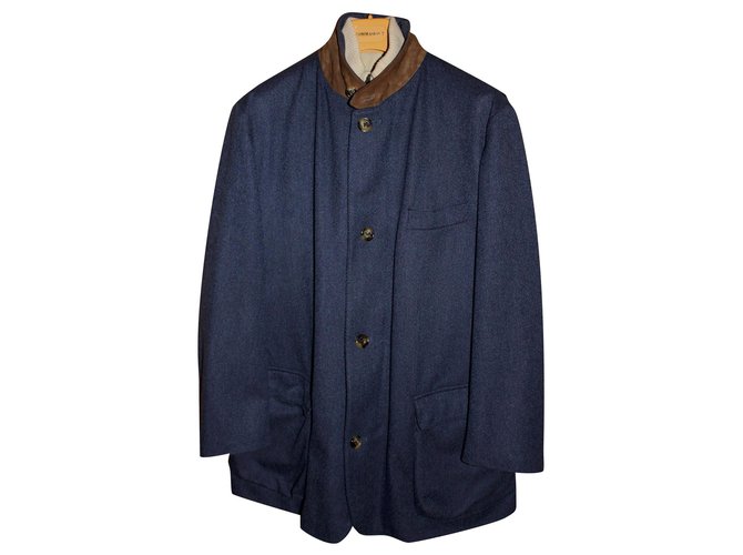 Loro Piana Two-piece Jacket and Sleeveless Jacket Blue Cashmere  ref.163773