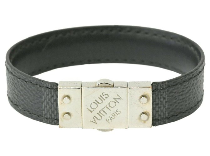 Louis Vuitton-Armband Schwarz Leinwand  ref.163798