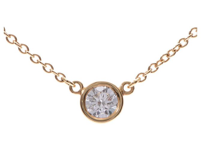 Tiffany & Co TIFFANY Y COMPAÑIA. el collar de la yarda Dorado Chapado en oro  ref.163801