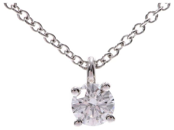 TIFFANY & CO. Collier Solitaire diamant Plaqué or Doré  ref.163802
