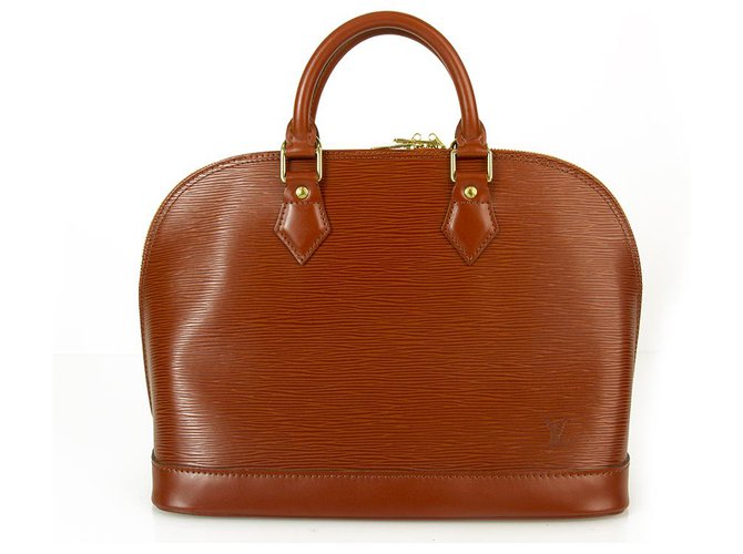 LOUIS VUITTON Tan Epi Leather Alma PM Shopping top handle dome shape handbag  Light brown ref.163861 - Joli Closet