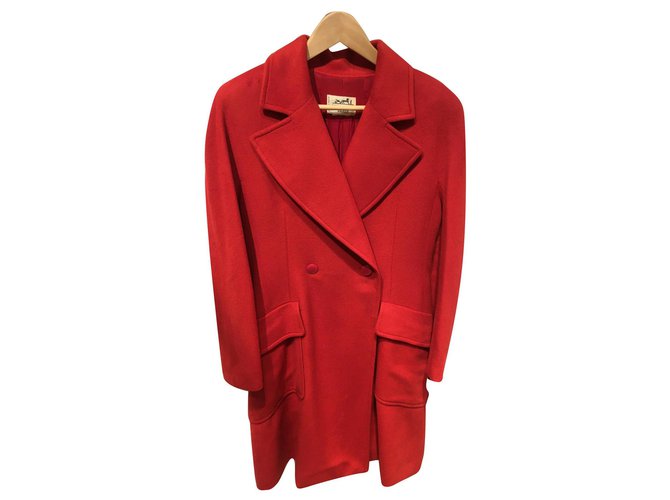 Hermès Coats, Outerwear Red Cashmere  ref.163868