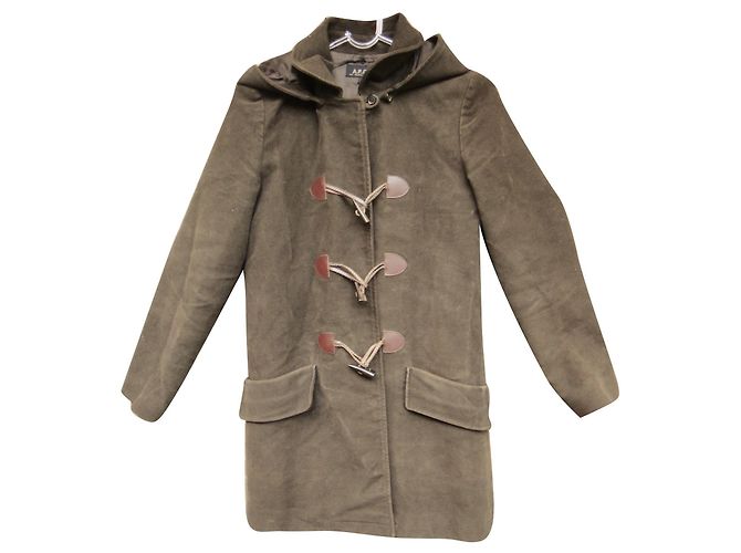 Trenca Apc marrón algodón talla S Castaño 