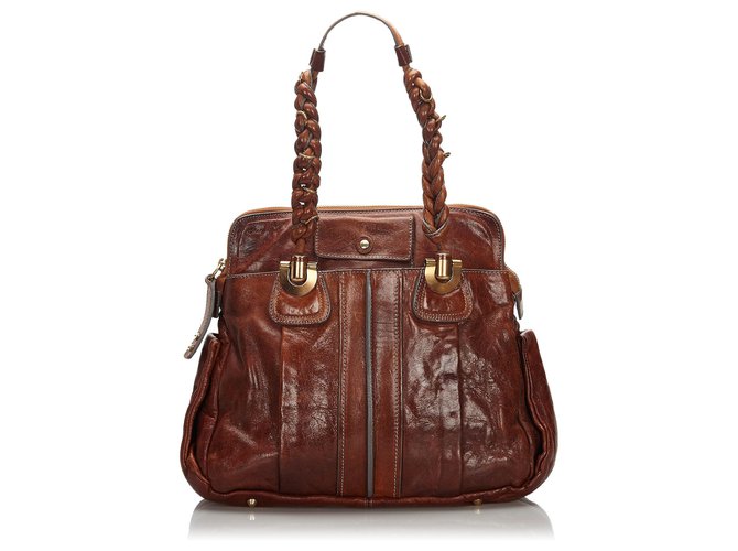 Chloé Chloe Brown Leather Heloise Shoulder Bag  ref.163964