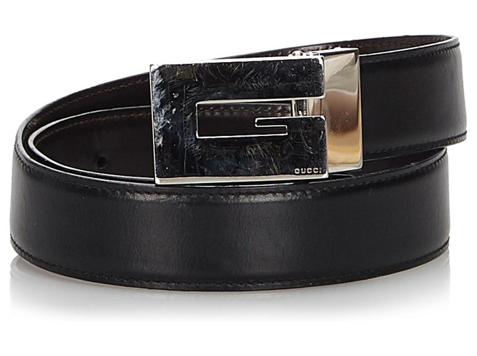 Gucci Black Leather Belt  ref.163969