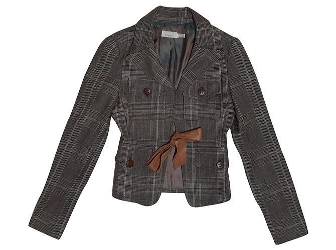 Blazer Pinko Tartan de algodão e acrílico Multicor