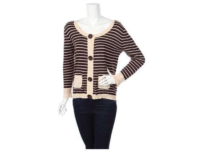 Cardigan Day Birger & Mikkelsen Marrón Beige Algodón Lana Castaño