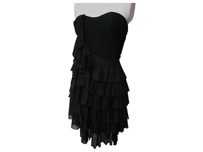 Acne Studios Rüschenkorsettkleid Schwarz