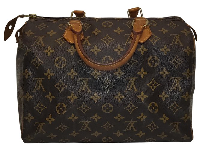 Louis Vuitton Speedy 30 Castaño Lienzo  ref.164202