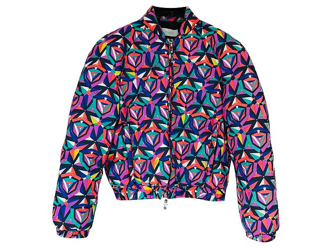 Emilio Pucci Daunenjacke aus Nylon mehrfarbig Mehrfarben