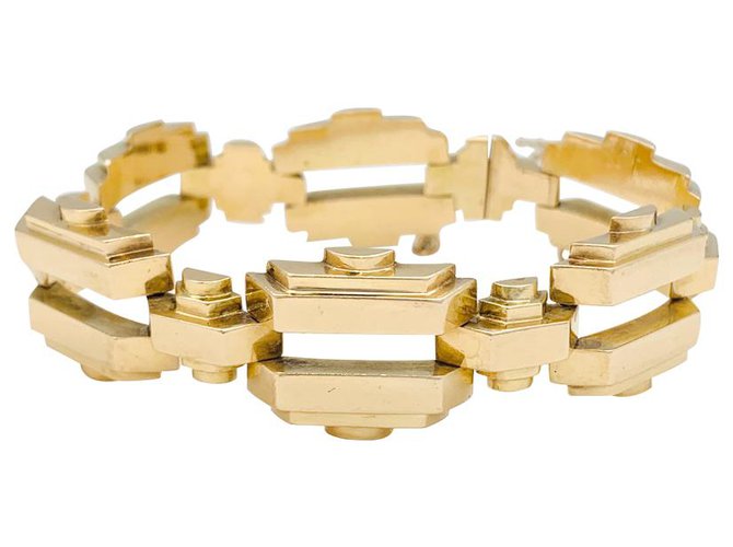 inconnue Tank bracelet in yellow gold.  ref.164235