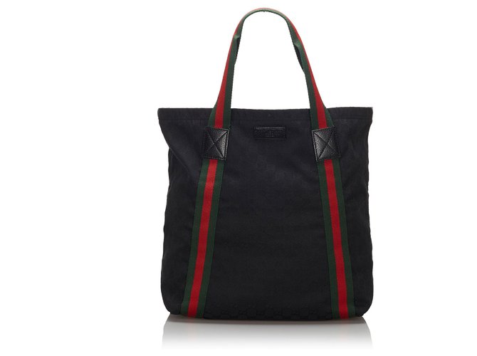 gucci canvas web tote