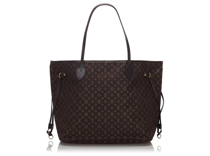 Louis Vuitton Brown Monogram Idylle Neverfull MM Leather Cotton Cloth  ref.164318